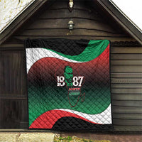 Marcus Garvey 1887 Quilt African Map Curves Style - Wonder Print Shop