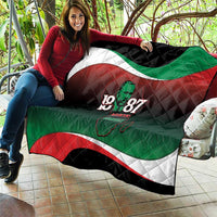 Marcus Garvey 1887 Quilt African Map Curves Style - Wonder Print Shop