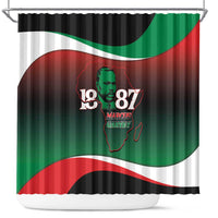 Marcus Garvey 1887 Shower Curtain African Map Curves Style - Wonder Print Shop