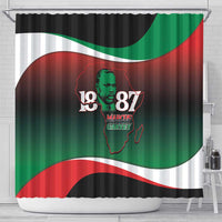 Marcus Garvey 1887 Shower Curtain African Map Curves Style - Wonder Print Shop