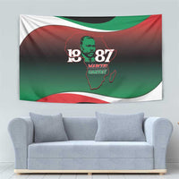 Marcus Garvey 1887 Tapestry African Map Curves Style - Wonder Print Shop