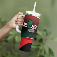 Marcus Garvey 1887 Tumbler With Handle African Map Curves Style - Wonder Print Shop