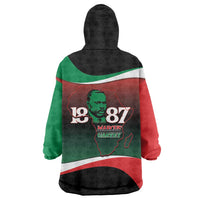 Marcus Garvey 1887 Wearable Blanket Hoodie African Map Curves Style - Wonder Print Shop