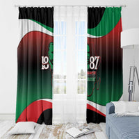 Marcus Garvey 1887 Window Curtain African Map Curves Style - Wonder Print Shop