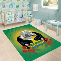 Gabon Independence Day Area Rug Memorial Leon Mba Monument - Wonder Print Shop