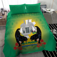 Gabon Independence Day Bedding Set Memorial Leon Mba Monument - Wonder Print Shop