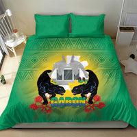 Gabon Independence Day Bedding Set Memorial Leon Mba Monument - Wonder Print Shop