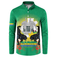 Gabon Independence Day Button Sweatshirt Memorial Leon Mba Monument - Wonder Print Shop