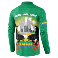 Gabon Independence Day Button Sweatshirt Memorial Leon Mba Monument - Wonder Print Shop