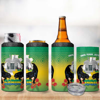 Gabon Independence Day 4 in 1 Can Cooler Tumbler Memorial Leon Mba Monument - Wonder Print Shop
