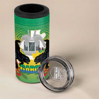 Gabon Independence Day 4 in 1 Can Cooler Tumbler Memorial Leon Mba Monument - Wonder Print Shop