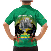 Gabon Independence Day Family Matching Mermaid Dress and Hawaiian Shirt Memorial Leon Mba Monument - Wonder Print Shop