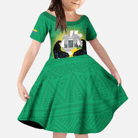 Gabon Independence Day Family Matching Mermaid Dress and Hawaiian Shirt Memorial Leon Mba Monument - Wonder Print Shop