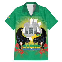 Gabon Independence Day Family Matching Mermaid Dress and Hawaiian Shirt Memorial Leon Mba Monument - Wonder Print Shop