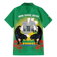 Gabon Independence Day Family Matching Mermaid Dress and Hawaiian Shirt Memorial Leon Mba Monument - Wonder Print Shop