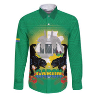 Gabon Independence Day Family Matching Off Shoulder Short Dress and Hawaiian Shirt Memorial Leon Mba Monument - Wonder Print Shop