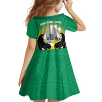 Gabon Independence Day Family Matching Puletasi and Hawaiian Shirt Memorial Leon Mba Monument - Wonder Print Shop