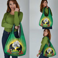 Gabon Independence Day Grocery Bag Memorial Leon Mba Monument - Wonder Print Shop