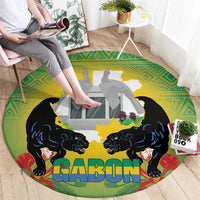Gabon Independence Day Round Carpet Memorial Leon Mba Monument - Wonder Print Shop