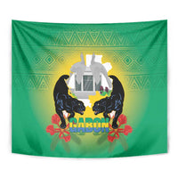Gabon Independence Day Tapestry Memorial Leon Mba Monument - Wonder Print Shop