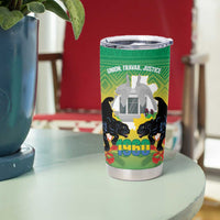 Gabon Independence Day Tumbler Cup Memorial Leon Mba Monument - Wonder Print Shop