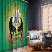 Gabon Independence Day Window Curtain Memorial Leon Mba Monument - Wonder Print Shop