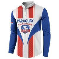 Custom Paraguay Football Button Sweatshirt Come On Las Guaranies - Wonder Print Shop