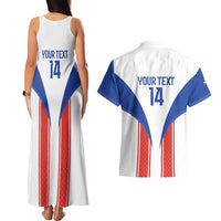 Custom Paraguay Football Couples Matching Tank Maxi Dress and Hawaiian Shirt Come On Las Guaranies - Wonder Print Shop
