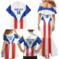 Custom Paraguay Football Family Matching Mermaid Dress and Hawaiian Shirt Come On Las Guaranies - Wonder Print Shop