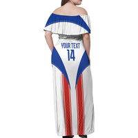 Custom Paraguay Football Family Matching Off Shoulder Maxi Dress and Hawaiian Shirt Come On Las Guaranies - Wonder Print Shop