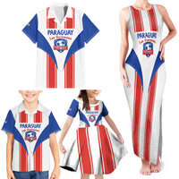 Custom Paraguay Football Family Matching Tank Maxi Dress and Hawaiian Shirt Come On Las Guaranies - Wonder Print Shop