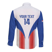 Custom Paraguay Football Long Sleeve Button Shirt Come On Las Guaranies - Wonder Print Shop