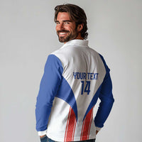Custom Paraguay Football Long Sleeve Polo Shirt Come On Las Guaranies - Wonder Print Shop
