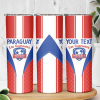 Custom Paraguay Football Skinny Tumbler Come On Las Guaranies - Wonder Print Shop
