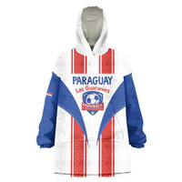 Custom Paraguay Football Wearable Blanket Hoodie Come On Las Guaranies - Wonder Print Shop