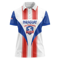 Custom Paraguay Football Women Polo Shirt Come On Las Guaranies - Wonder Print Shop