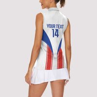 Custom Paraguay Football Women Sleeveless Polo Shirt Come On Las Guaranies - Wonder Print Shop