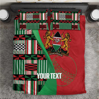 Custom Kenya Cricket Bedding Set Come On Simbas Kente Pattern - Wonder Print Shop