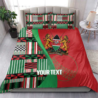Custom Kenya Cricket Bedding Set Come On Simbas Kente Pattern - Wonder Print Shop