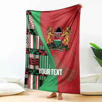 Custom Kenya Cricket Blanket Come On Simbas Kente Pattern - Wonder Print Shop