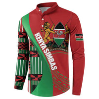 Custom Kenya Cricket Button Sweatshirt Come On Simbas Kente Pattern - Wonder Print Shop