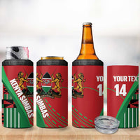 Custom Kenya Cricket 4 in 1 Can Cooler Tumbler Come On Simbas Kente Pattern - Wonder Print Shop