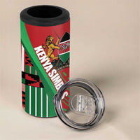 Custom Kenya Cricket 4 in 1 Can Cooler Tumbler Come On Simbas Kente Pattern - Wonder Print Shop