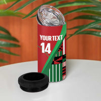 Custom Kenya Cricket 4 in 1 Can Cooler Tumbler Come On Simbas Kente Pattern - Wonder Print Shop