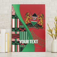 Custom Kenya Cricket Canvas Wall Art Come On Simbas Kente Pattern - Wonder Print Shop
