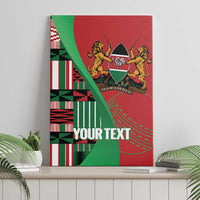 Custom Kenya Cricket Canvas Wall Art Come On Simbas Kente Pattern - Wonder Print Shop