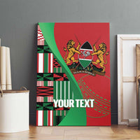 Custom Kenya Cricket Canvas Wall Art Come On Simbas Kente Pattern - Wonder Print Shop