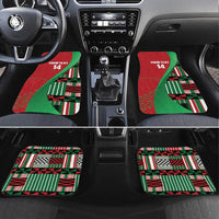Custom Kenya Cricket Car Mats Come On Simbas Kente Pattern - Wonder Print Shop