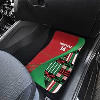 Custom Kenya Cricket Car Mats Come On Simbas Kente Pattern - Wonder Print Shop