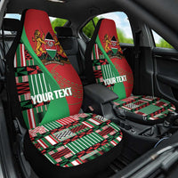 Custom Kenya Cricket Car Seat Cover Come On Simbas Kente Pattern - Wonder Print Shop